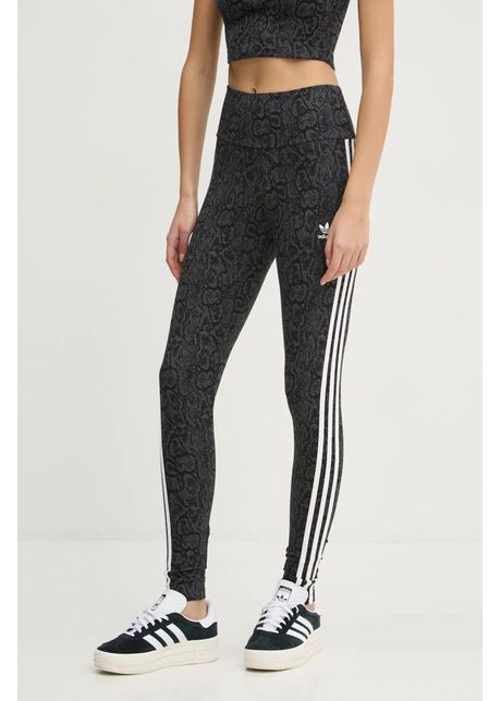 Adidas originals pantaloni snake aop lgngs femei culoarea gri modelator jc5751