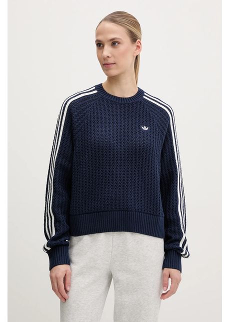 Adidas originals pulover knitted crew femei culoarea bleumarin c lduros jd0906