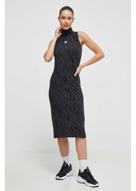 Adidas originals rochie culoarea negru mini dreapt