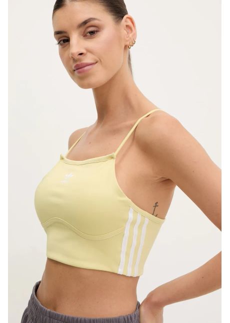 Adidas originals top 3 stripes culoarea galben jd5010