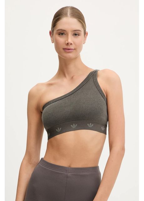 Adidas originals top rib bra culoarea maro jc7558