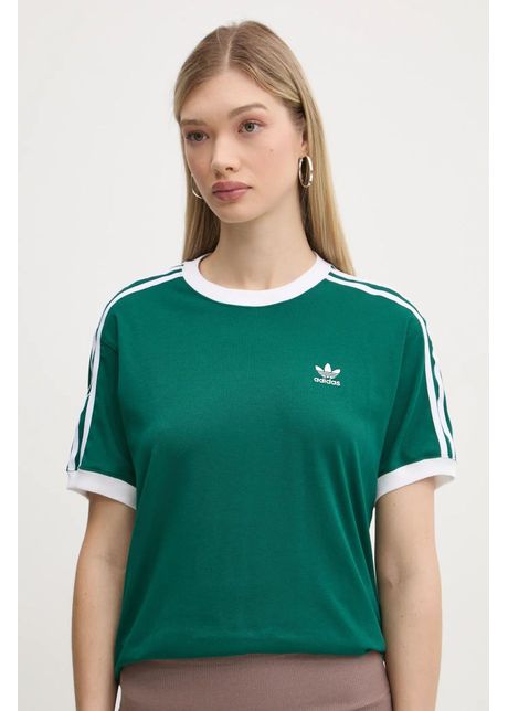 Adidas originals tricou 3 stripes femei culoarea verde jd4571