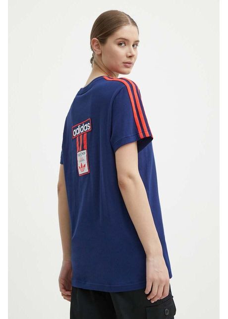 Adidas originals tricou din bumbac femei culoarea albastru marin iu2476