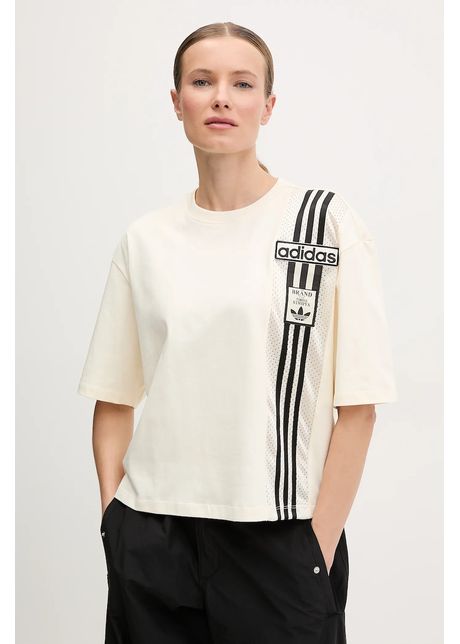 Adidas originals tricou din bumbac femei culoarea bej jd0098