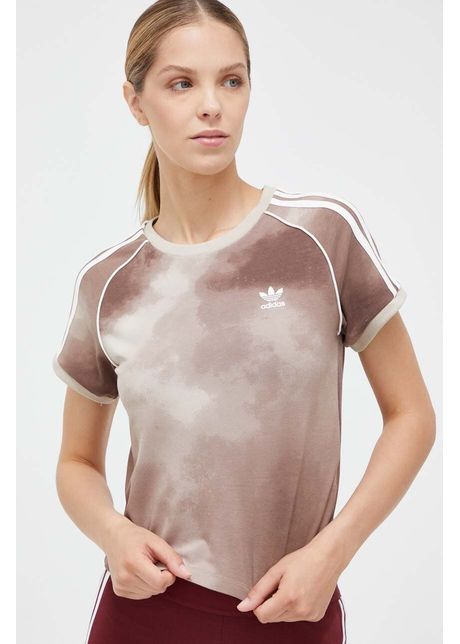 Adidas originals tricou femei culoarea bej
