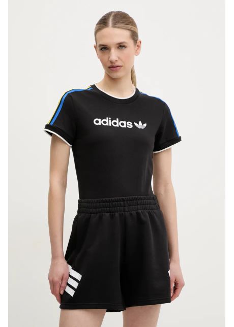 Adidas originals tricou linear femei culoarea negru jd2724