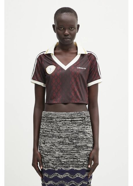 adidas Originals tricou Retro femei, culoarea bordo, KA4378