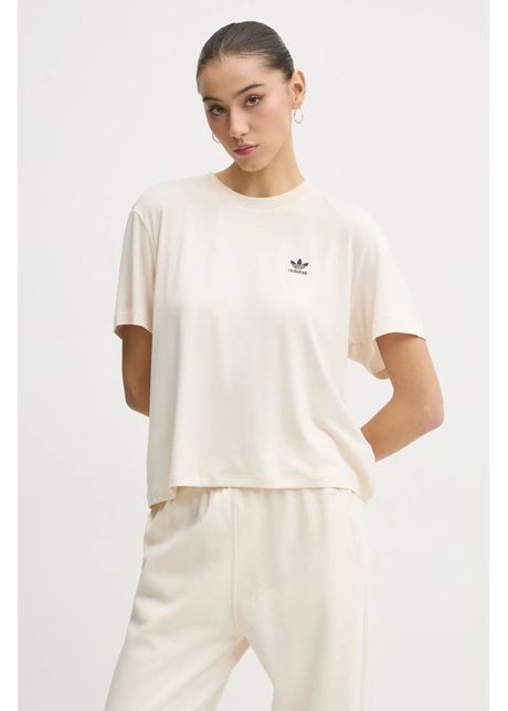 Adidas originals tricou snake trf tee femei culoarea bej jc5747