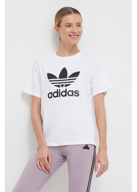 Adidas originals tricou trefoil femei culoarea bej ir9534