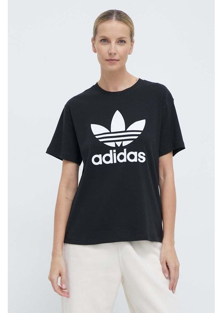 Adidas originals tricou trefoil femei culoarea negru ir9533