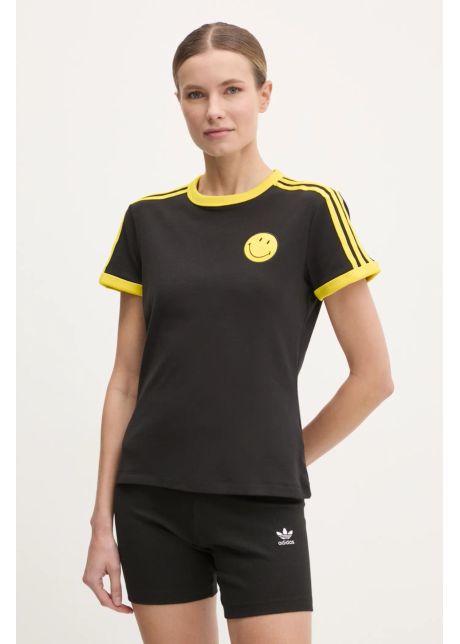 Adidas originals tricou x smiley femei culoarea negru jd2738