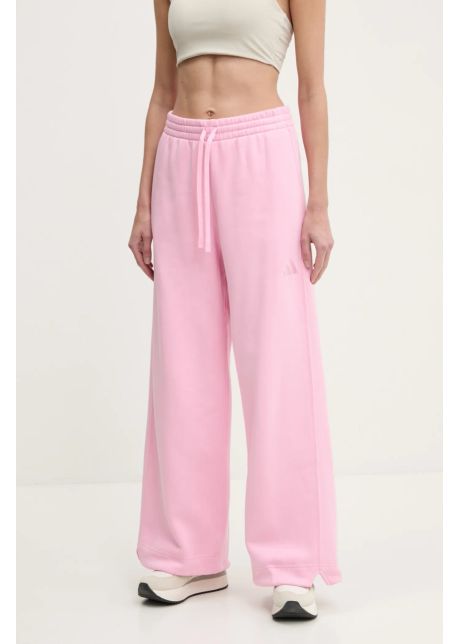 Adidas pantaloni de trening all szn culoarea roz neted jj1277