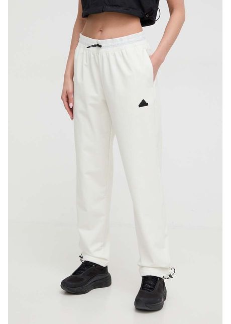 Adidas pantaloni de trening culoarea bej is3027