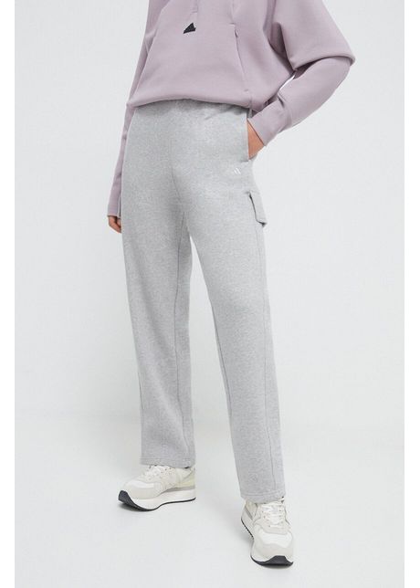 Adidas pantaloni de trening culoarea gri melanj iw1220