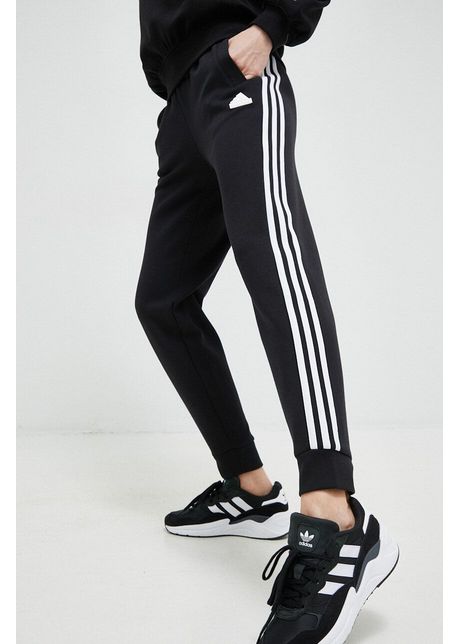 Adidas pantaloni de trening culoarea negru cu imprimeu