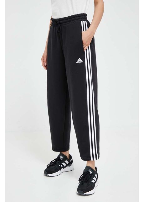 adidas pantaloni de trening culoarea negru, cu imprimeu