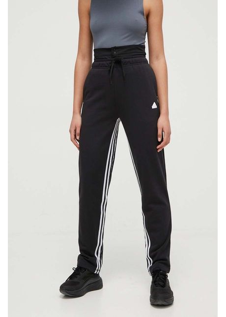 Adidas pantaloni de trening culoarea negru cu imprimeu in1830