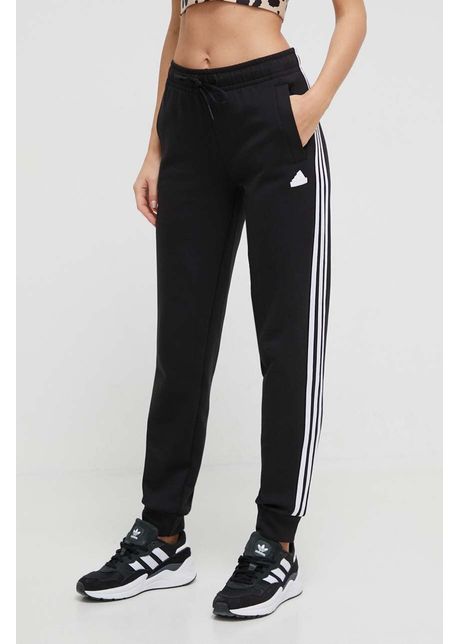 Adidas pantaloni de trening culoarea negru cu imprimeu in9479