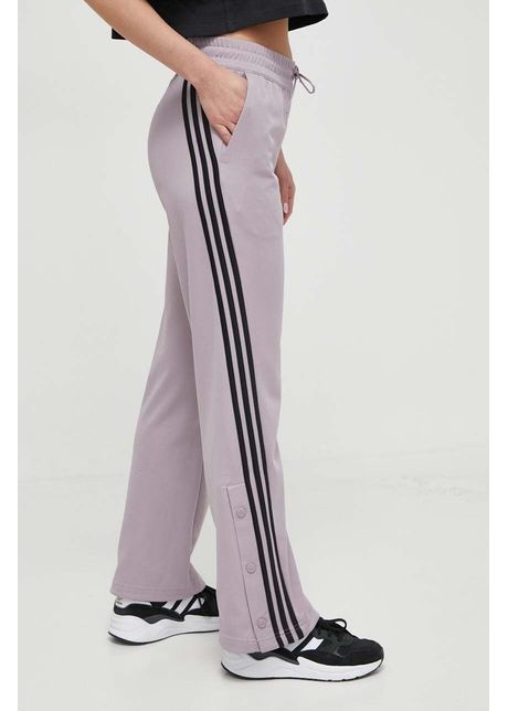 Adidas pantaloni de trening culoarea roz cu imprimeu is0869