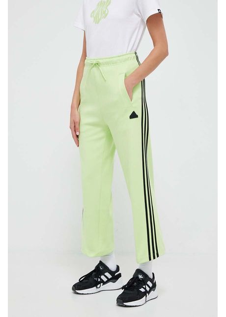 Adidas pantaloni de trening culoarea verde cu imprimeu