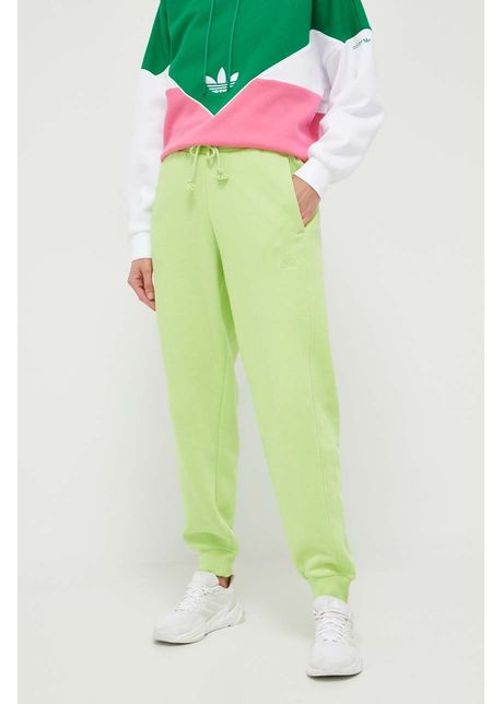 Adidas pantaloni de trening culoarea verde cu imprimeu