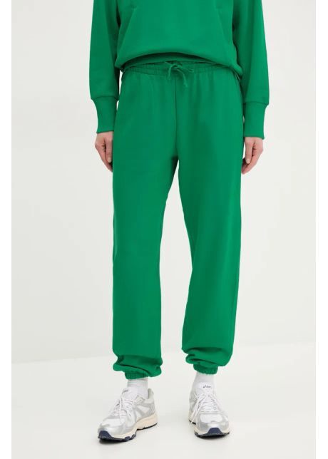 Adidas pantaloni de trening din bumbac all szn femei culoarea verde neted jd4724