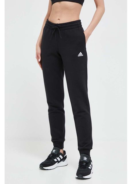 Adidas pantaloni de trening din bumbac culoarea negru cu imprimeu