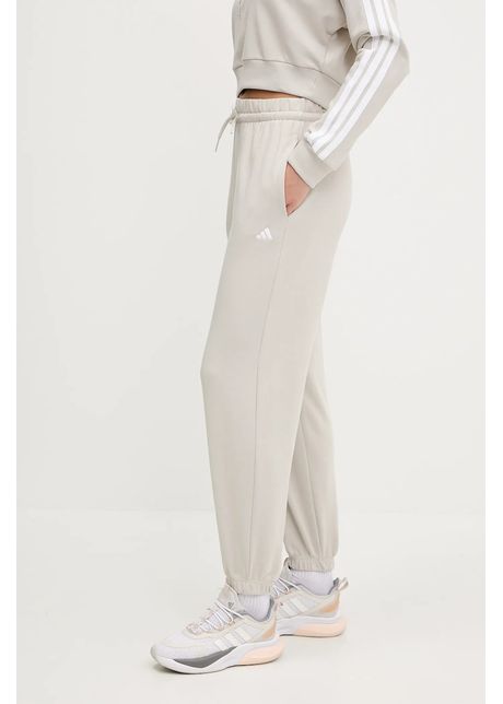 Adidas pantaloni de trening essentials culoarea bej neted jc8305