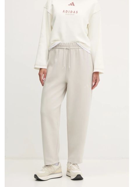 Adidas pantaloni de trening essentials culoarea bej neted jd9981