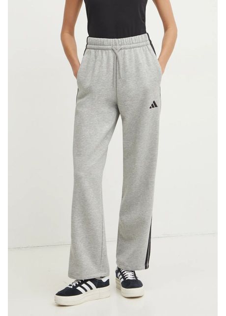 Adidas pantaloni de trening essentials culoarea gri melanj je1302