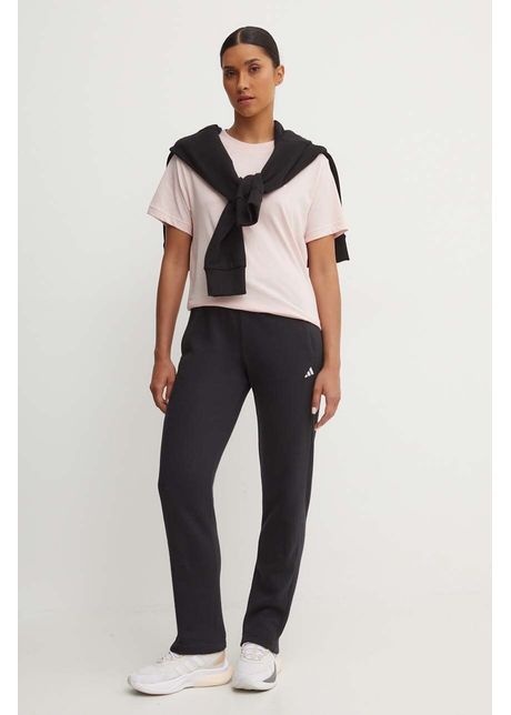 Adidas pantaloni de trening essentials culoarea negru neted iw0221