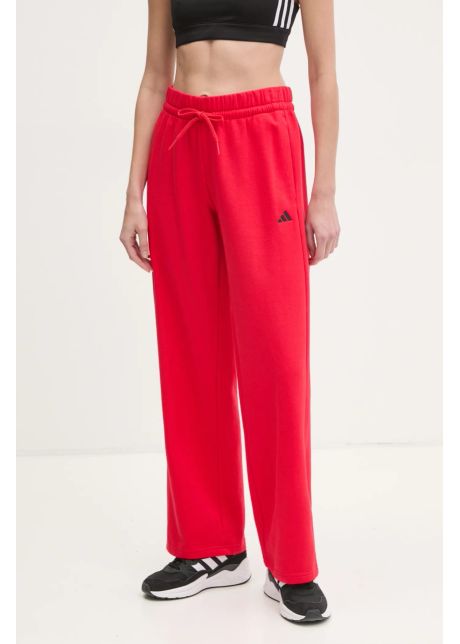Adidas pantaloni de trening essentials culoarea rosu neted ji6051