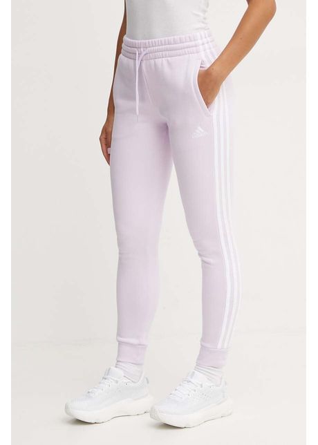Adidas pantaloni de trening essentials culoarea violet cu imprimeu jg1298