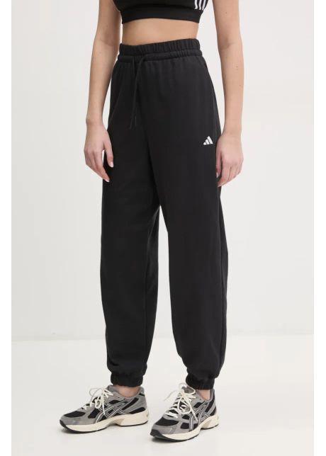 Adidas pantaloni de trening essentials femei culoarea negru neted jd7999