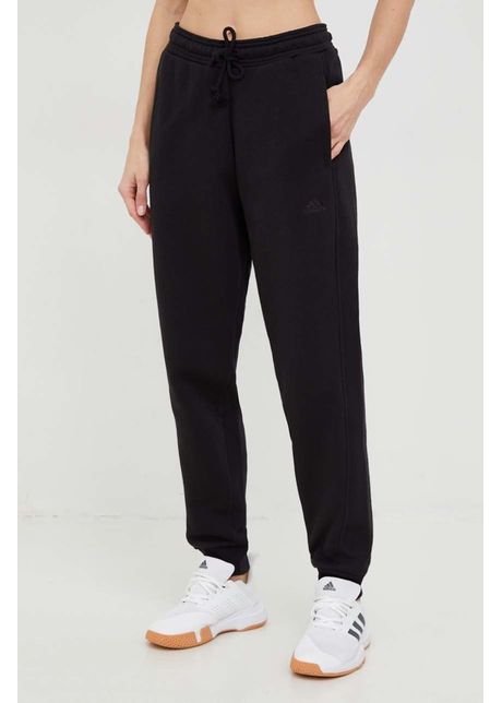 Adidas pantaloni de trening femei culoarea negru neted