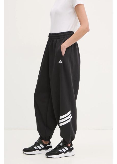 Adidas pantaloni de trening future icons culoarea negru cu imprimeu je0141