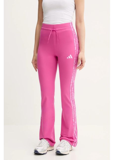 Adidas pantaloni de trening w aop blur culoarea roz cu imprimeu jg6238