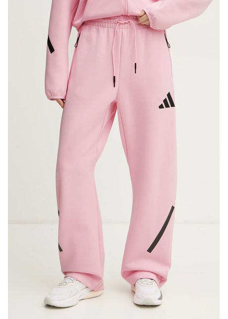 Adidas pantaloni de trening z n e culoarea roz cu imprimeu jc5410