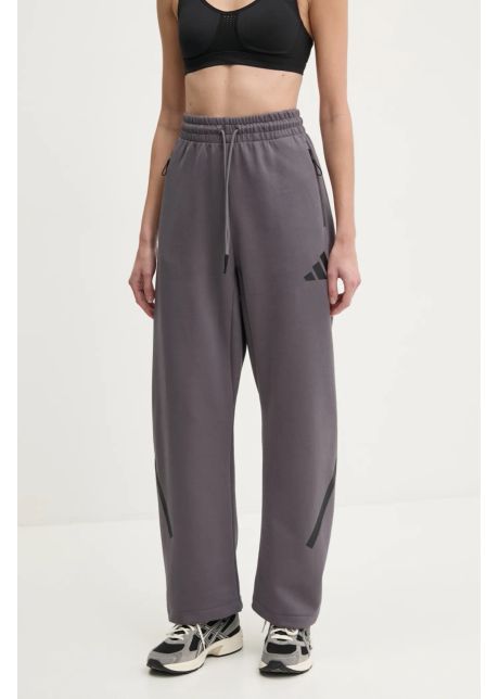 Adidas pantaloni de trening z n e culoarea violet cu imprimeu jc5411