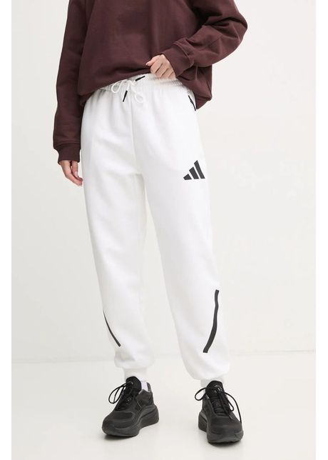 Adidas pantaloni de trening zne culoarea alb cu imprimeu je7843