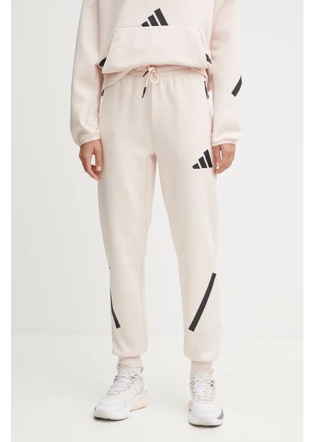 Adidas pantaloni de trening zne culoarea roz cu imprimeu jf4788