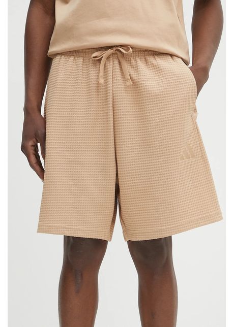 adidas pantaloni scurți din bumbac All SZN culoarea bej, JL6563