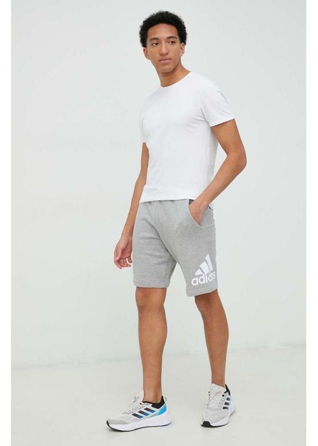 Adidas pantaloni scur i din bumbac b rba i culoarea gri ic9403