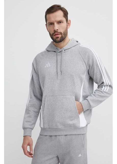 Adidas performance bluz trening tiro 24 culoarea gri cu glug melanj ir7545