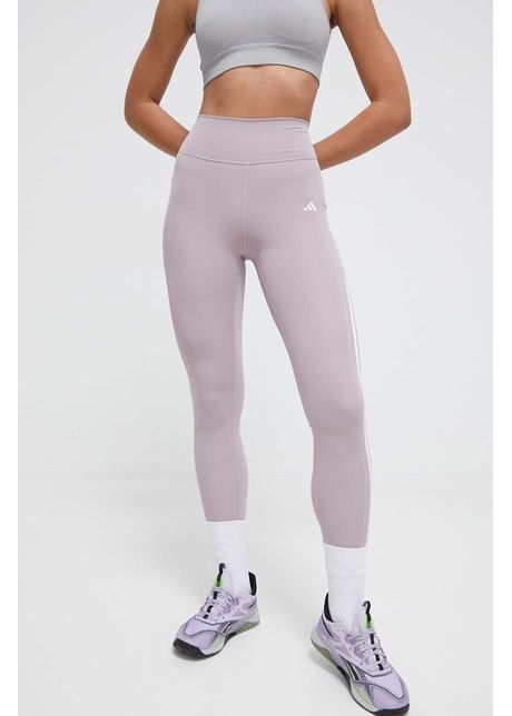 Adidas performance colan i de antrenament optime 3stripes culoarea violet cu imprimeu it9129