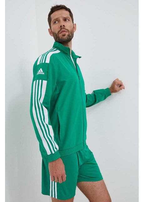 Adidas performance hanorac de antrenament squadra 21 culoarea verde cu imprimeu