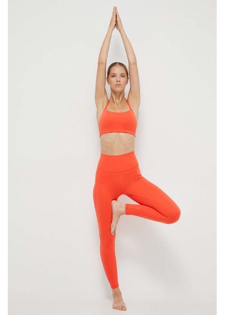 Adidas performance jambiere de yoga studio culoarea rosu neted