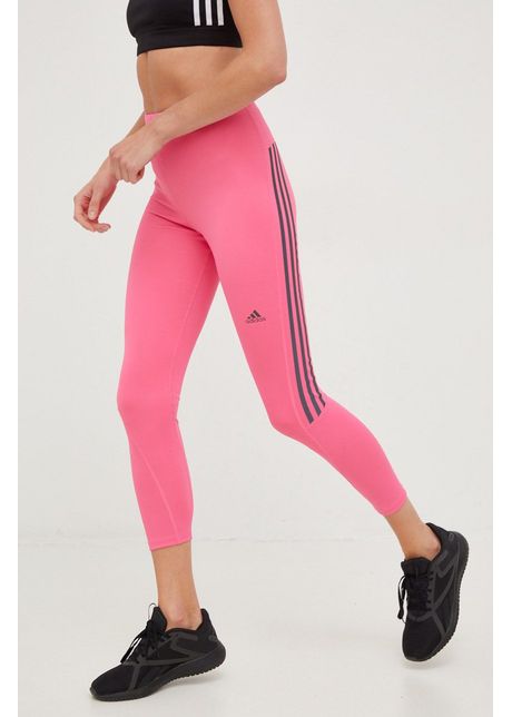 Adidas performance leggins de alergare run icons femei culoarea roz cu imprimeu