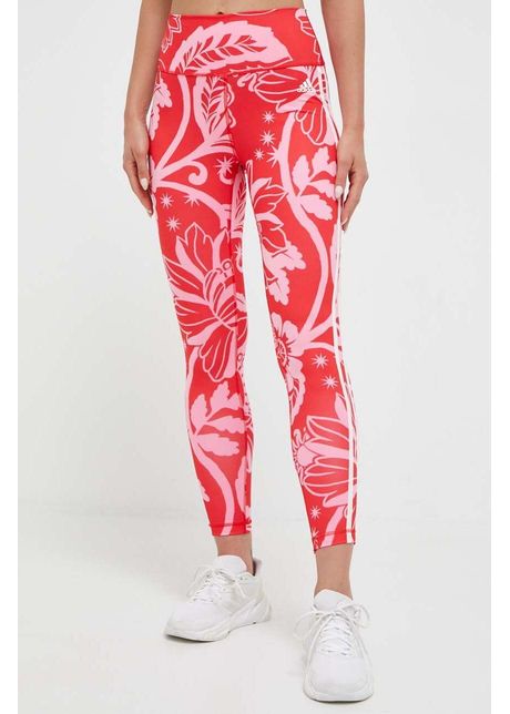 Adidas performance leggins de antrenament farm culoarea rosu modelator
