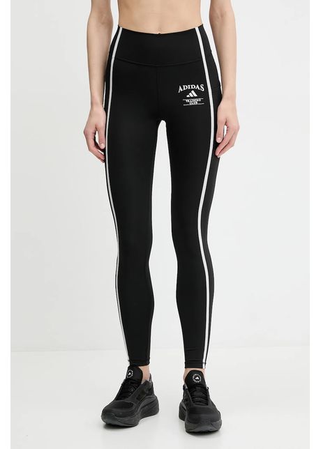 Adidas performance leggins de antrenament optime culoarea negru cu imprimeu jg6150